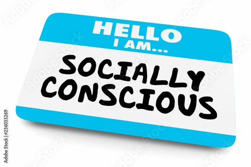 Socially Conscious Name Tag Aware Woke 3d Illustration