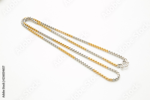 gold necklace two tone
