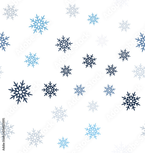 Snowflake pattern. Seamless vector