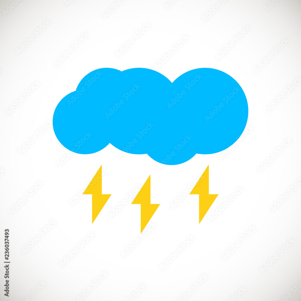 Cloud and lightening icon. Vector illustration. Cloud and lightening icon. Vector illustration.