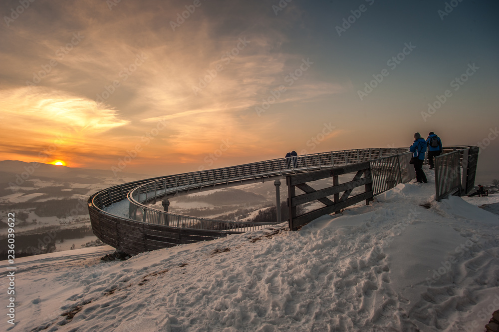 Platforma widokowa w Woli Kroguleckiej ,Beskid Sądecki,małopolska.