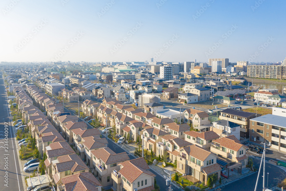 Obraz premium 住宅地 空撮