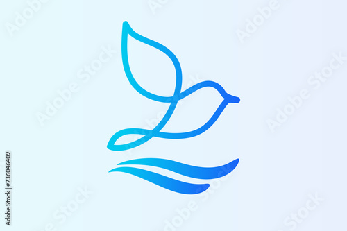 Logo bird stylized icon 