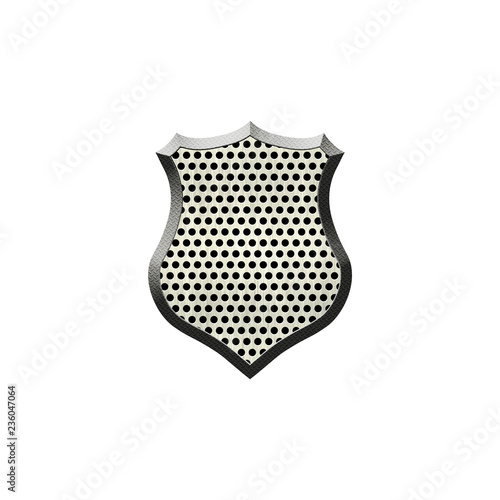 Metal dot textured badge in...