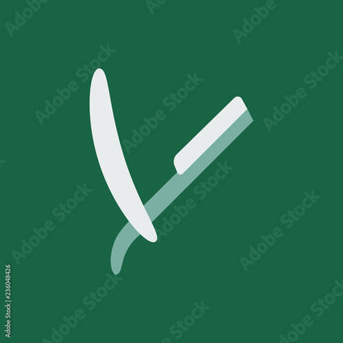 Silhouette icon razor blade