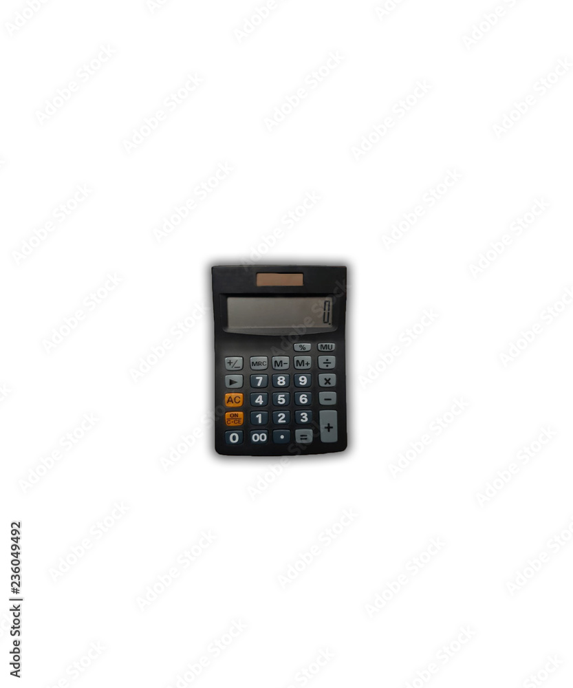 Business calculator with shadow isolated on white background Business calculator with shadow isolated on white background