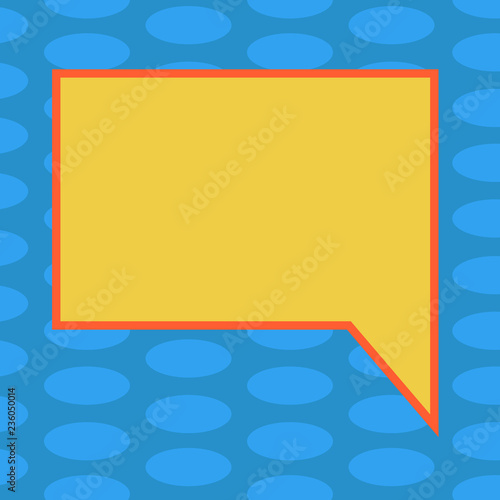 Design business concept Empty template copy space text for Ad website isolated. Blank Rectangular Color Speech Bubble with Border Vector Right Hand
