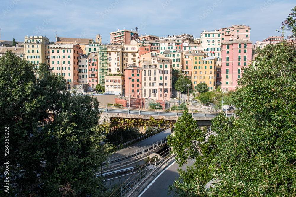 Views of Genoa city, Italy, Trabel Europe,