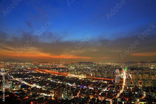 a night view of Seoul © shin