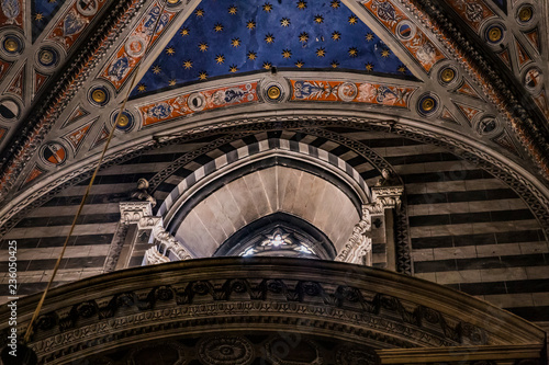 interior structure and detail in Siena Cathedral