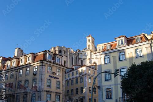 November 07: 2018. Architecture of Lisbon during Sunrise in Portugal