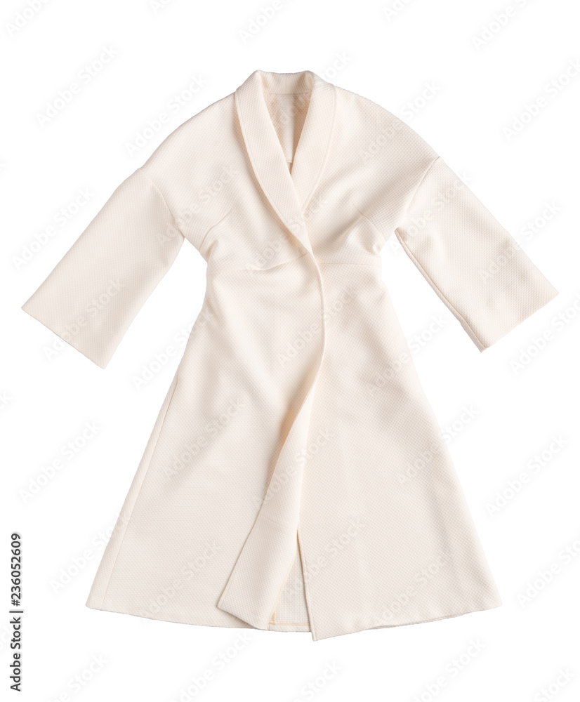 classic women's coat on white background classic women's coat on white background