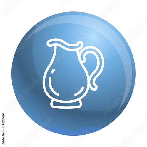 Jug icon. Outline jug vector icon for web design isolated on white background