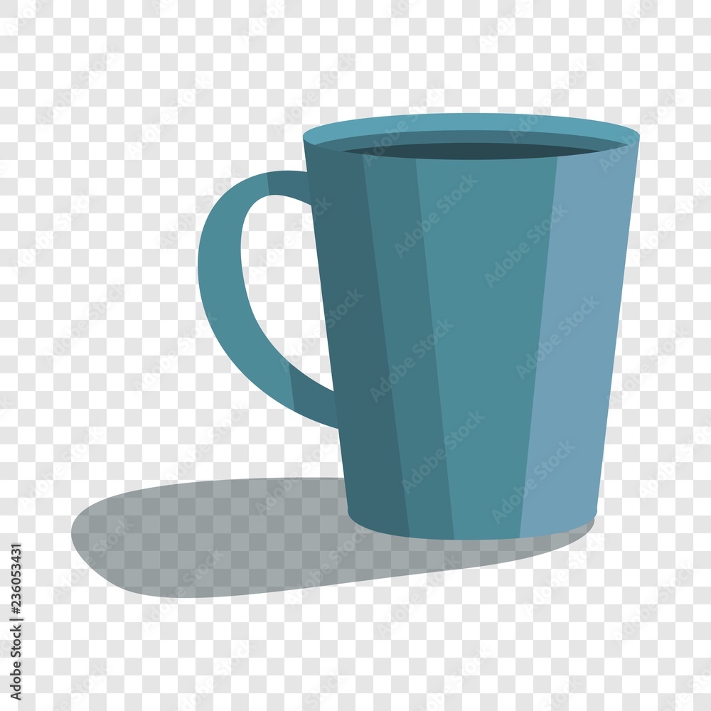 Cute blue cup icon. Cartoon of cute blue cup vector icon for web design Cute blue cup icon. Cartoon of cute blue cup vector icon for web design