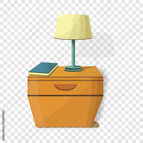 Night stand lamp icon. Cartoon of night stand lamp vector icon for web design  