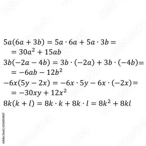 An example of the algebraic problem of multiplying a polynomial by a monomial integers photo