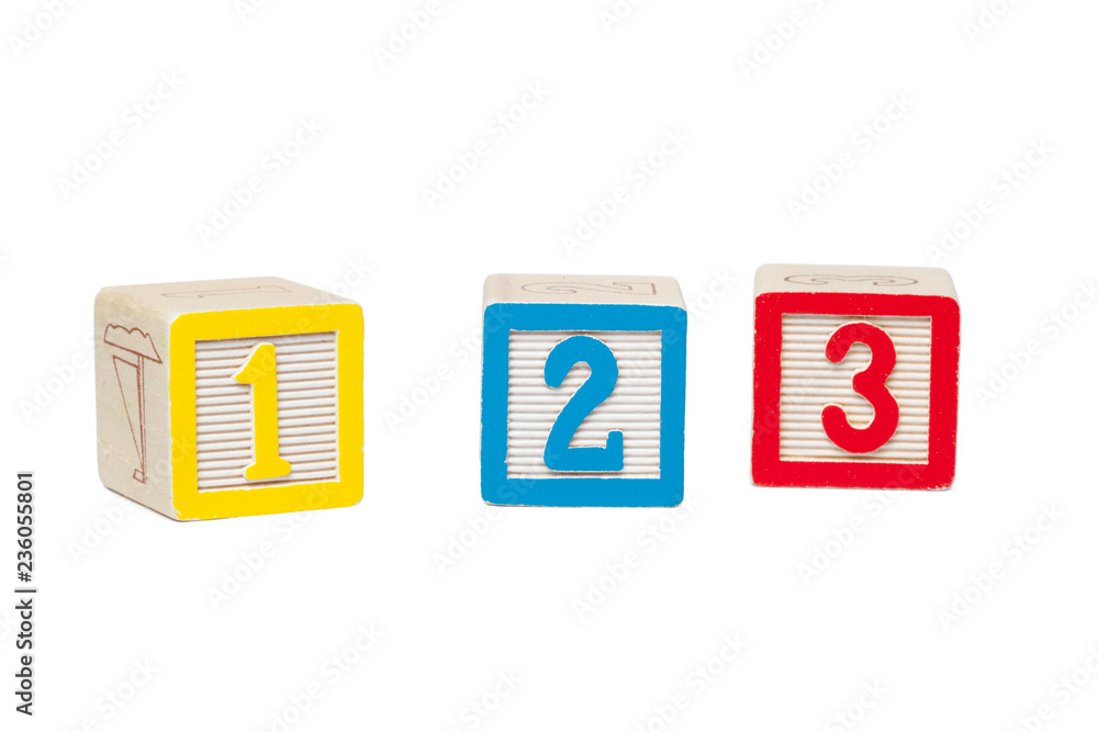 Wooden alphabet blocks isolated on white background Wooden alphabet blocks isolated on white background