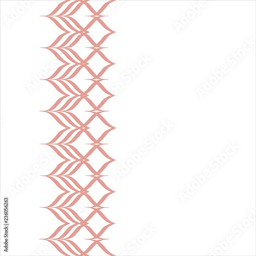 Linear Strokes Fern Seamless Vertical Border