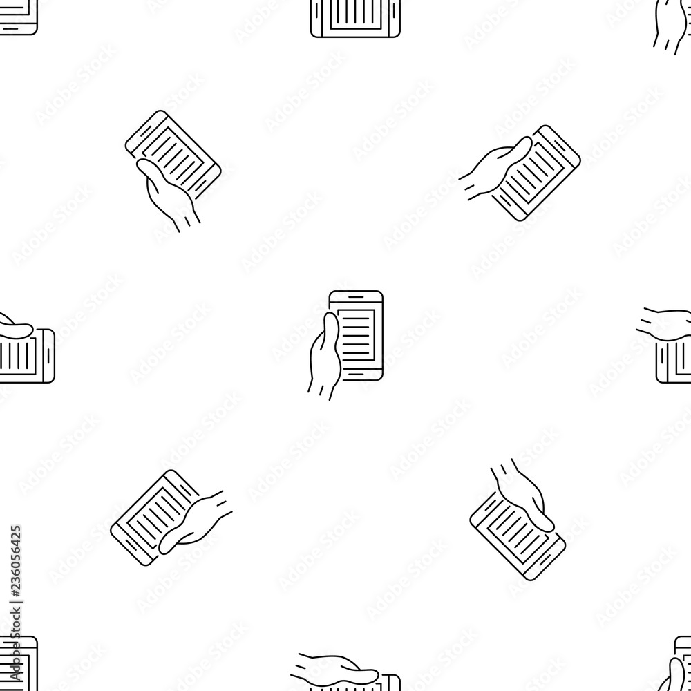 Smartphone in hand pattern seamless vector repeat geometric for any web design Smartphone in hand pattern seamless vector repeat geometric for any web design