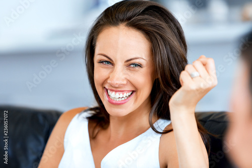 Beautiful woman portrait indoors Free Download Beautiful woman portrait indoors - GFXLoad