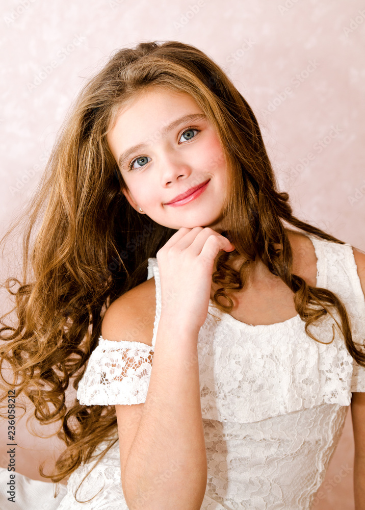 Portrait of adorable smiling little girl child Portrait of adorable smiling little girl child