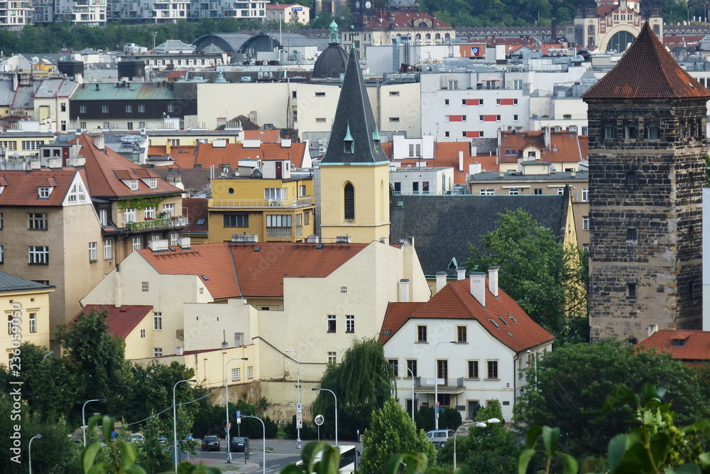 Top view of Prague, Czech Republic