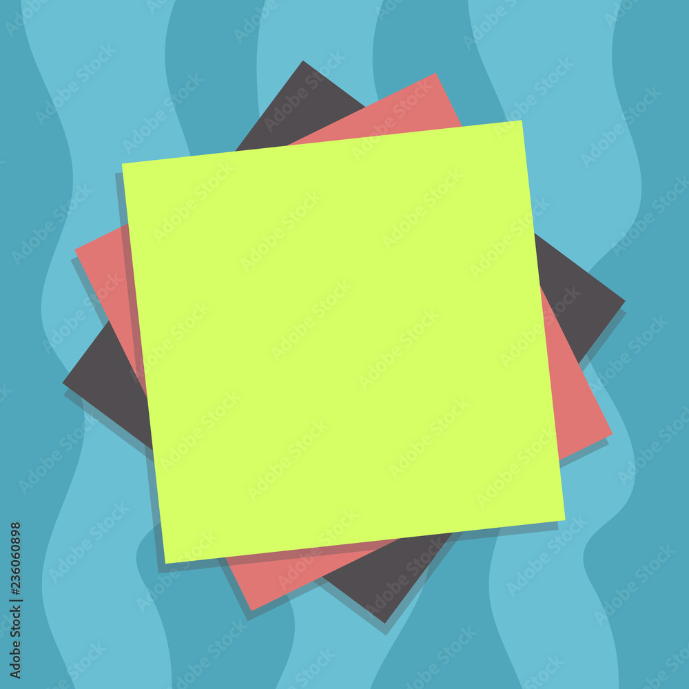 Design business concept Empty template copy space text for Ad website isolated. Multiple Layer of Blank Sheets Color Paper Cardboard Vector with Shadow Design business concept Empty template copy space text for Ad website isolated. Multiple Layer of Blank Sheets Color Paper Cardboard Vector with Shadow