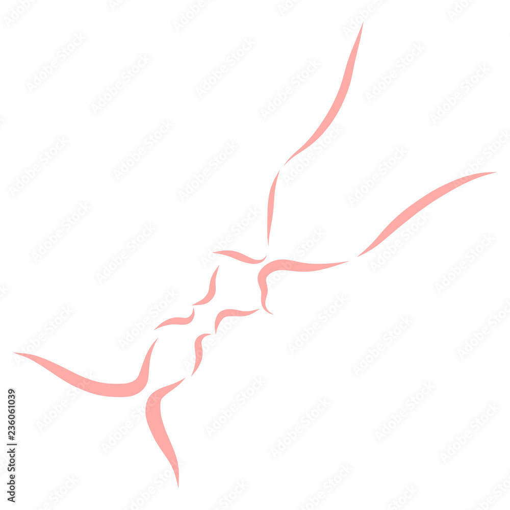 romantic kiss, faces of men and women, contour