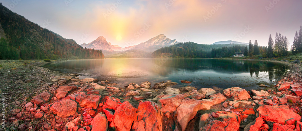 Lake Obersee autumn morning