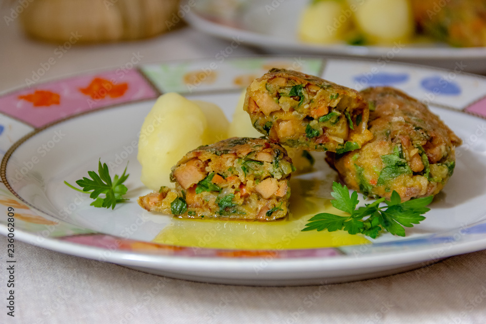 mushroom cutlets close-up mushroom cutlets close-up