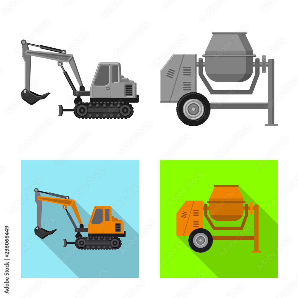 Isolated object of build and construction logo. Set of build and machinery vector icon for stock. Isolated object of build and construction logo. Set of build and machinery vector icon for stock.
