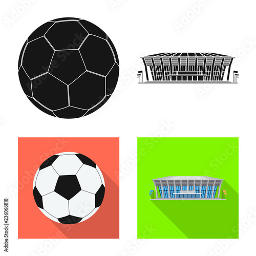 Isolated object of soccer and gear symbol. Collection of soccer and tournament vector icon for stock.
