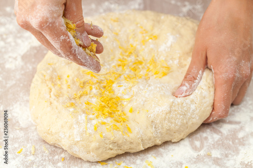 Sprinkle with lemon zest photo