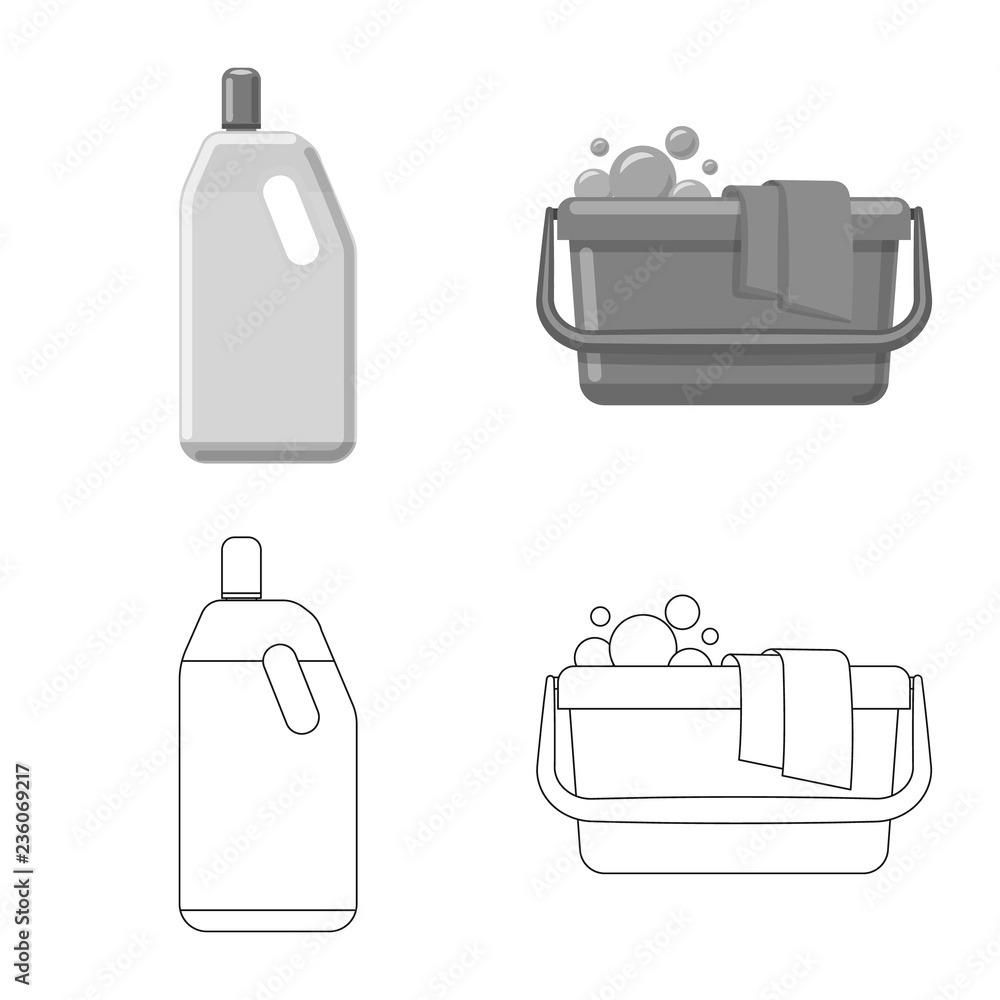 Isolated object of cleaning and service icon. Set of cleaning and household stock symbol for web. Isolated object of cleaning and service icon. Set of cleaning and household stock symbol for web.