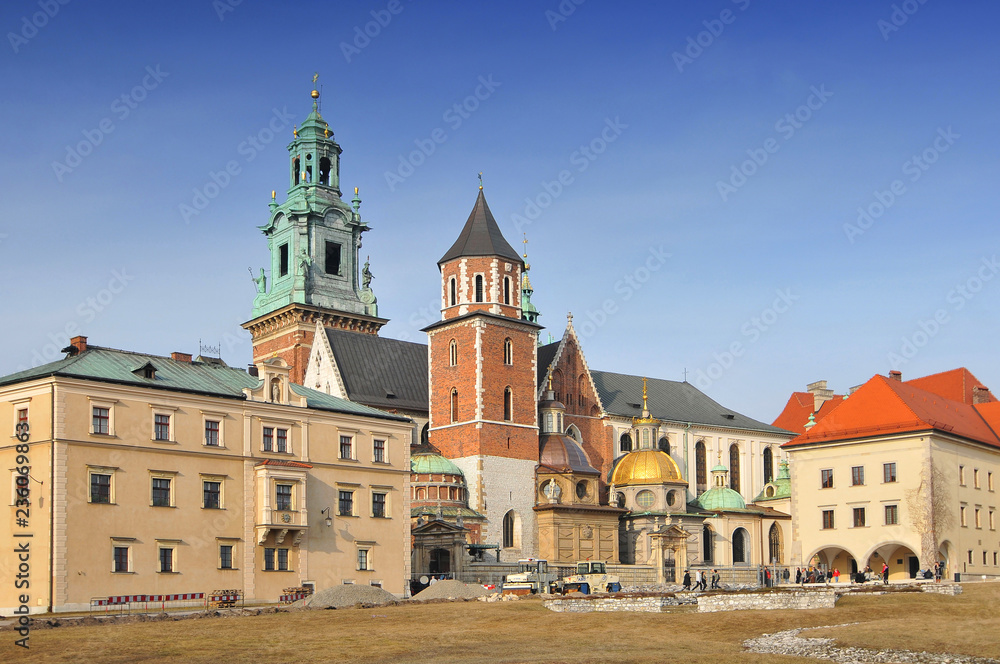 Poland, Krakow, Wawel, Royal Palace, Wawel Castle.