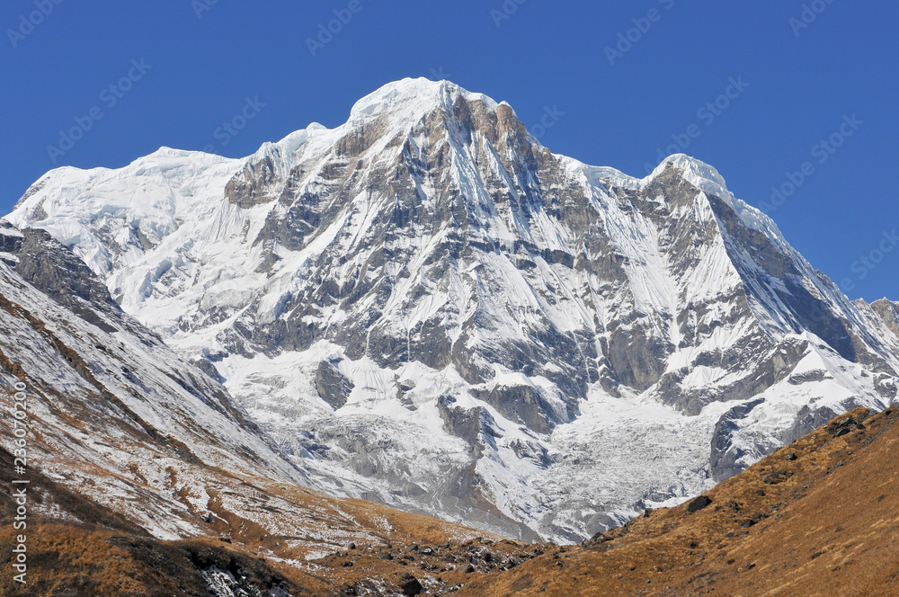 Nepal, Annapurna Conservation Area, Trek to Annapurna Base Camp in Nepal Himalaya.