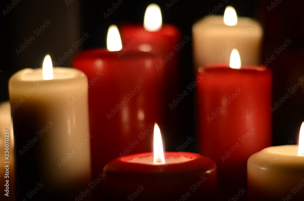 candles on black background candles on black background