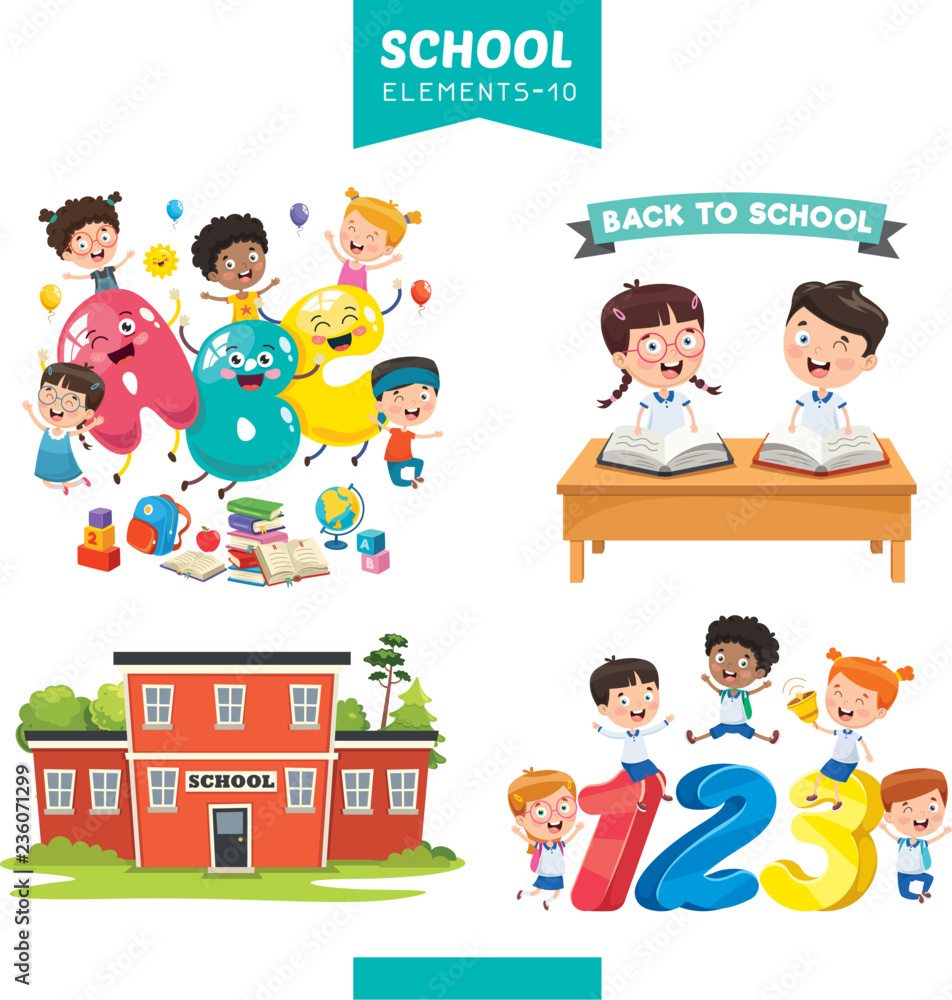 Vector Illustration Of Education Elements Vector Illustration Of Education Elements