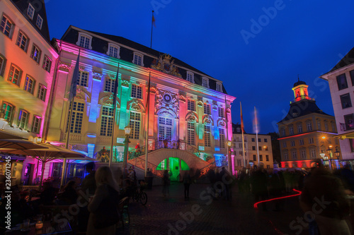 Bonn, Altes Rathaus bei Nacht