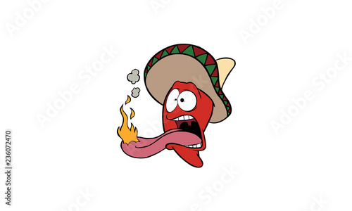 Habanero on Fire Cartoon