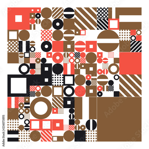 Wallpaper Mural Vector minimalistic poster with simple shapes. Procedural geometric. Swiss style abstract layout. Conceptual generative backdrop form modern journal, book cover, branding, business presentations. Torontodigital.ca