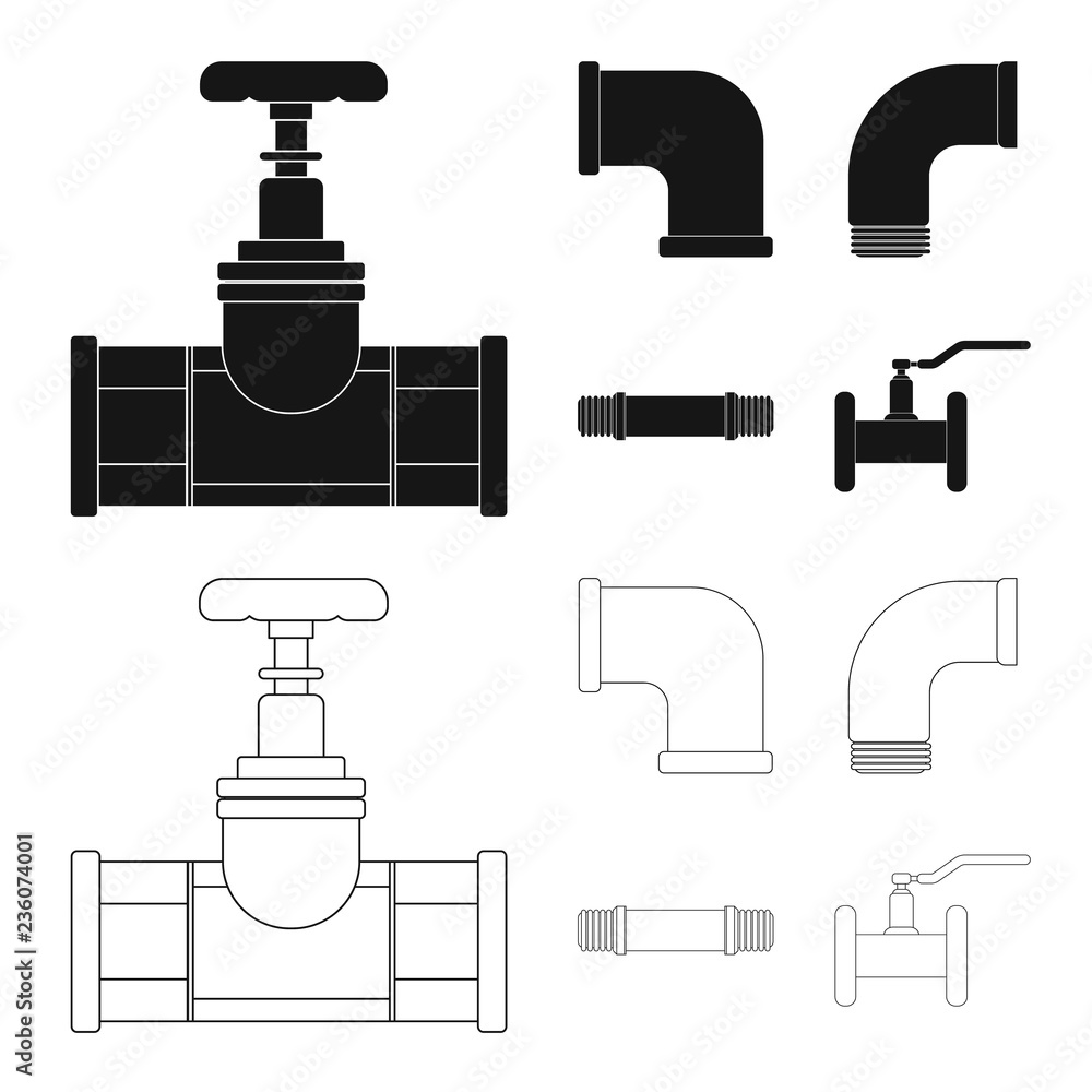 Vector design of pipe and tube sign. Set of pipe and pipeline stock vector illustration. Vector design of pipe and tube sign. Set of pipe and pipeline stock vector illustration.
