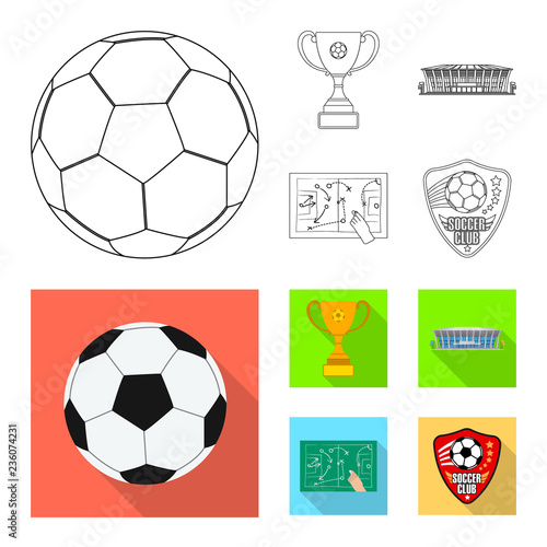 Vector design of soccer and gear logo. Collection of soccer and tournament stock symbol for web.