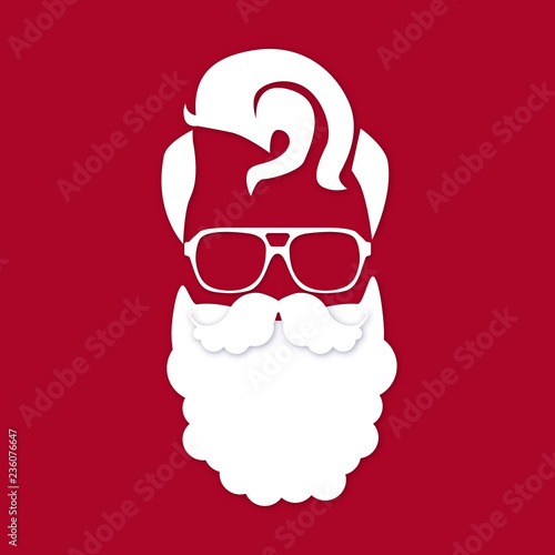 Hipster Weihnachtsmann mit edler Frisur und Vollbart
