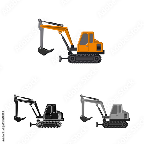 Wallpaper Mural Vector design of build and construction sign. Set of build and machinery stock vector illustration. Torontodigital.ca