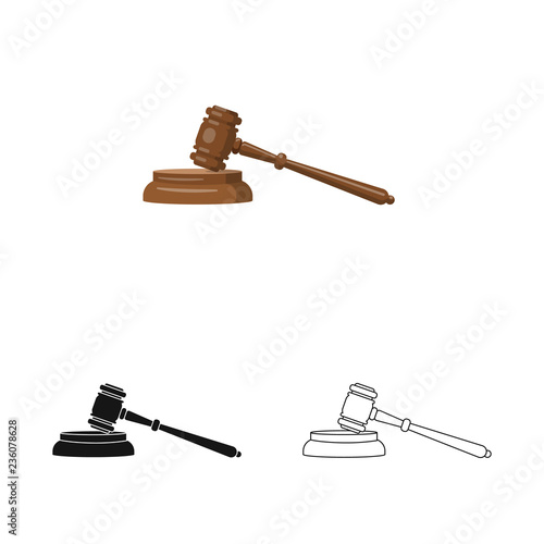 Vector design of law and lawyer sign. Collection of law and justice stock symbol for web.