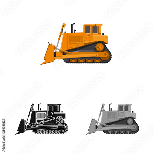 Vector illustration of build and construction symbol. Collection of build and machinery vector icon for stock.