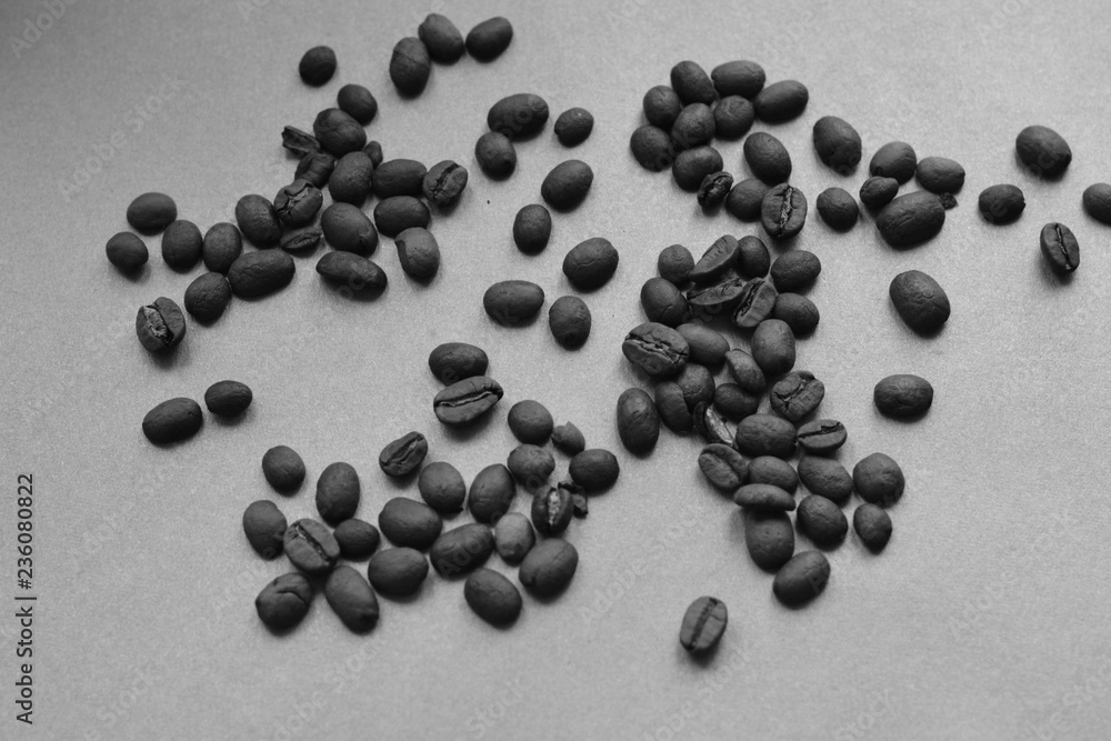 brazilian coffee grains on beige background brazilian coffee grains on beige background