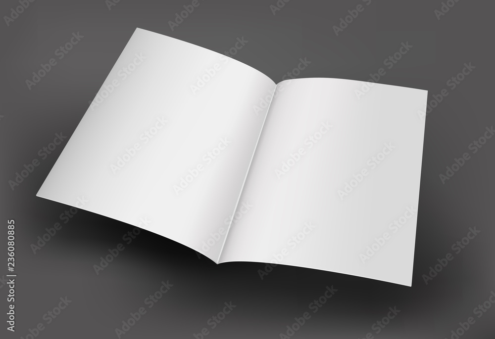 White book on the table. Mock up. White book on the table. Mock up.