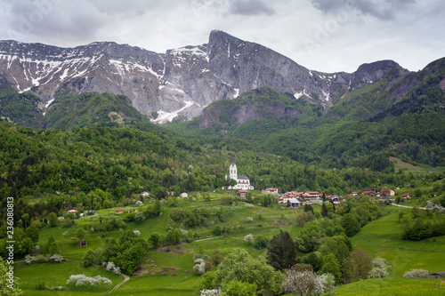 View of Krn mountain in Slovenia